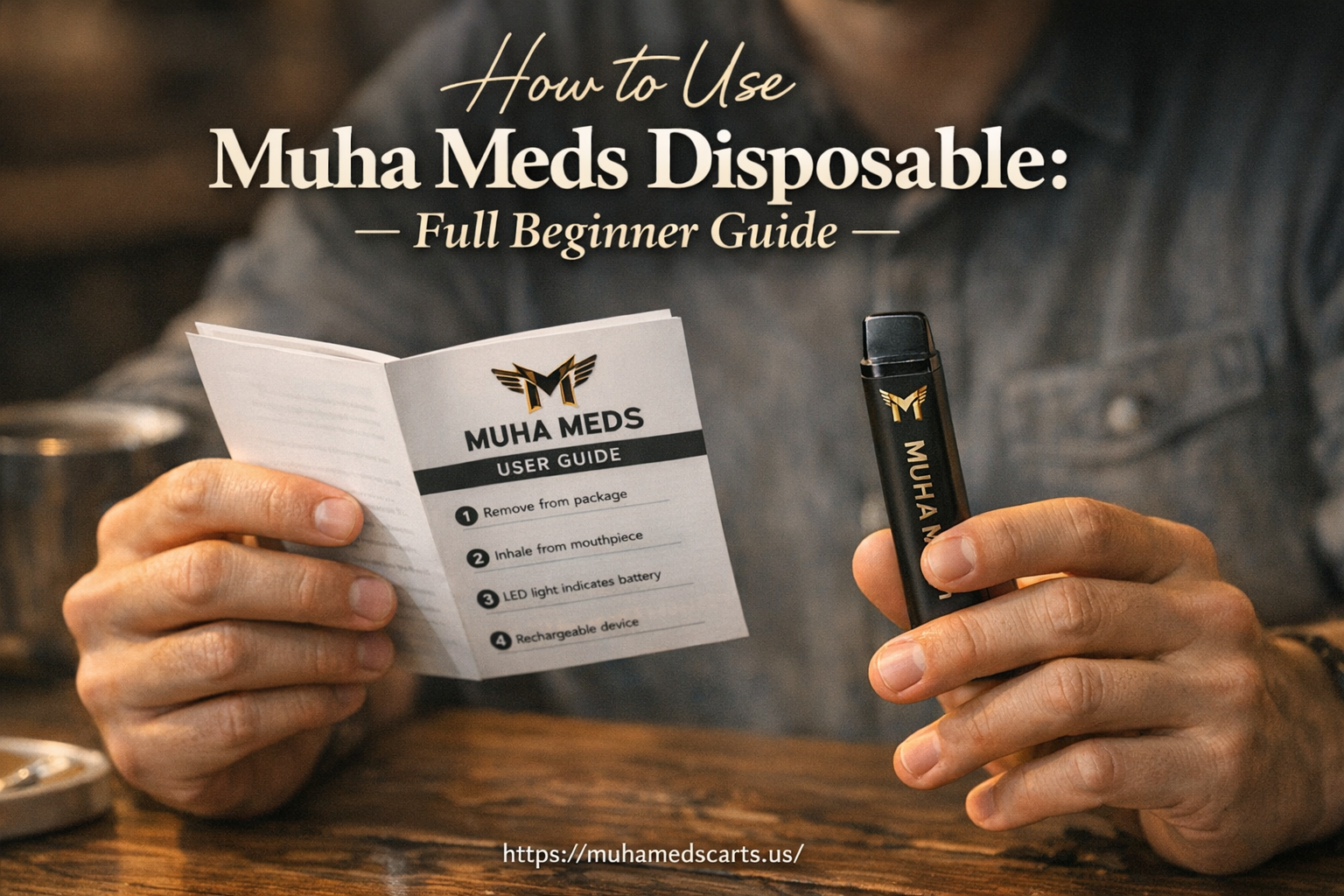 How to use Muha Meds disposable?