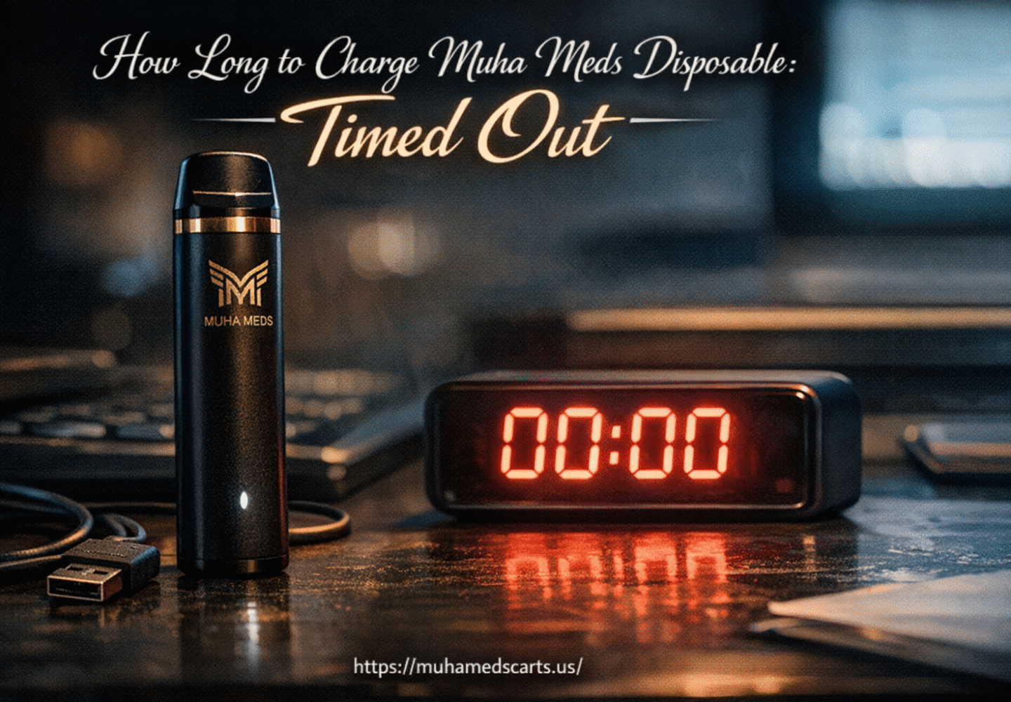 How long to charge Muha Meds disposable?