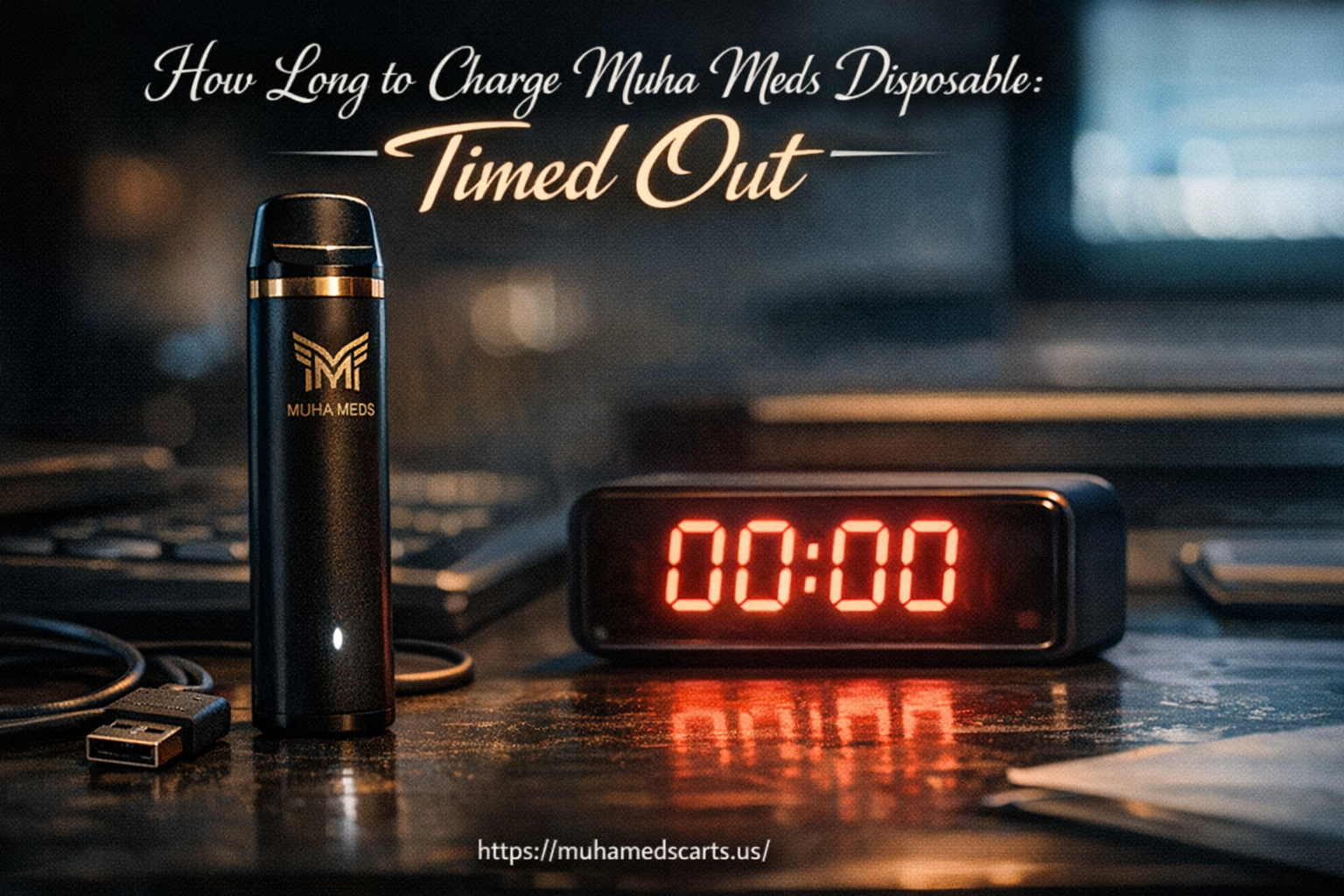 How long to charge Muha Meds disposable?